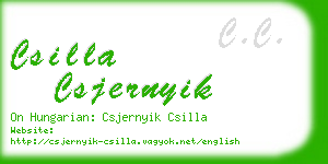 csilla csjernyik business card